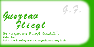 gusztav fliegl business card